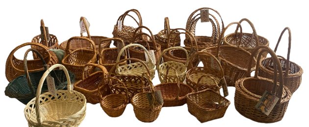 Pack of the most popular baskets for resale, mix of products