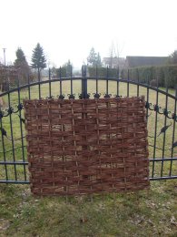 Custom-made wicker fence