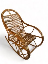 Rocking chair finished with a thick stick