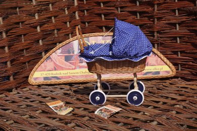Pushchair with fabric canopy